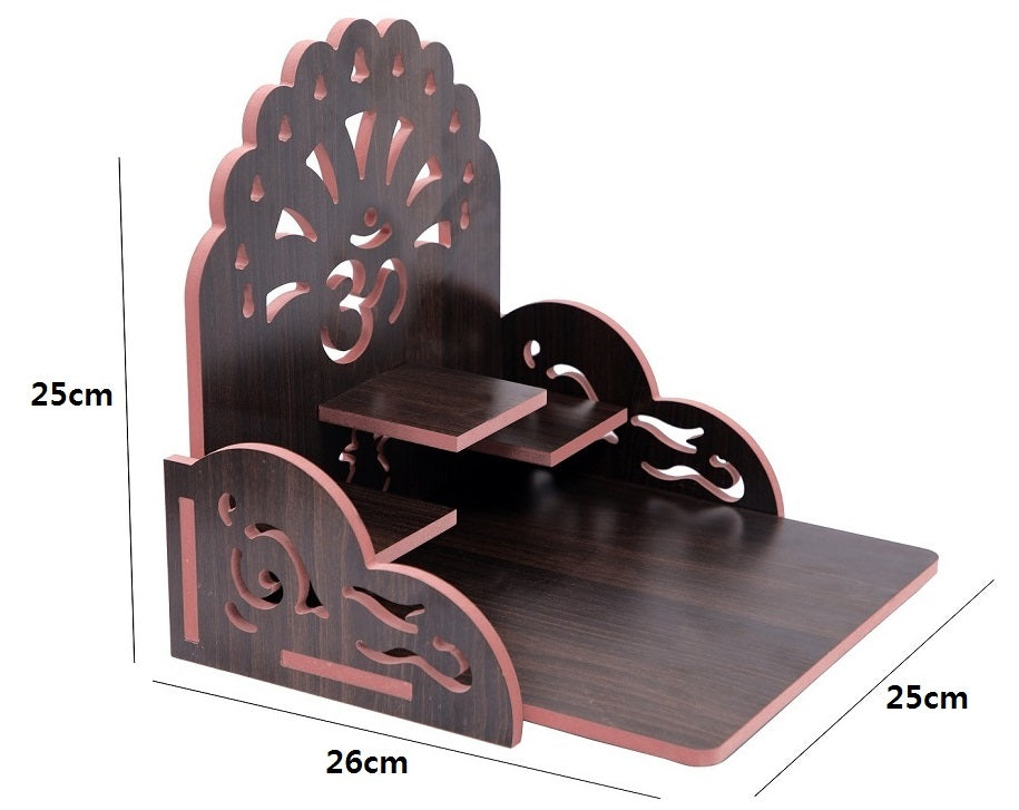 Samriddhi Wooden Mandir for Home – Minimal Pooja Temple with OM Design