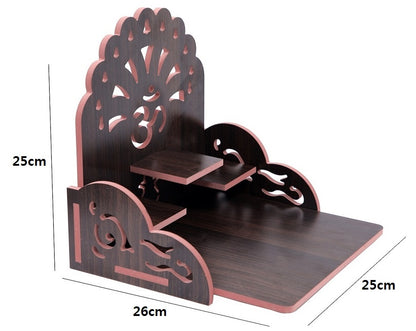 Samriddhi Wooden Mandir for Home – Minimal Pooja Temple with OM Design