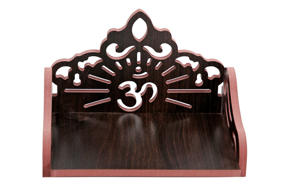 Samriddhi Wooden Mandir for Home – Minimal Pooja Temple with OM Design